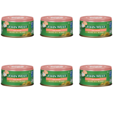 존웨스트 살몬 연어 올리브오일 통조림 John West Skinless & Boneless Salmon In Olive Oil, 200g, 6개