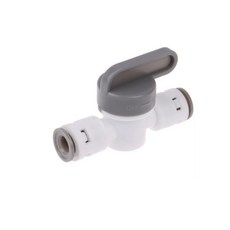 더모어샵 정수기 밸브 호스연결 볼밸브 피팅호스 어댑터 중간밸브 6mm 그레이, 그레이-클립무, 1개