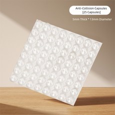가정용 충돌 방지 실리콘 냉장고 뒷면 손잡이 벽 캐비닛 패드 및 스티커 문 문용, 13 5mm 25Capsules