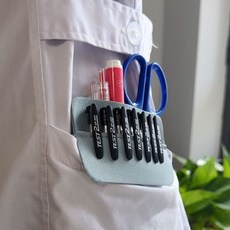 널스 포켓 간호사 용품 주머니 필통 파우치 케이스 가죽, 블루