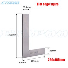스테인레스 스틸 90도 연귀 각도 코너 눈금자 넓은 기본 게이지 측정 도구 DIN875/2 정지 표준, [08] 50X40, [08] 50X40