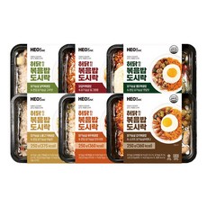 허닭 닭가슴살 볶음밥 도시락 5종 혼합, 6개, 250g