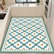 넓은주방매트 PVC 닦아 낼 수있는 주방 바닥 미끄럼 방지 내유성 방수 가정용 휴게실, B 타입