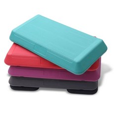 스텝 박스 체육관 리듬 운동용 유산소 홈트레이닝 가정용, 블랙 베이스 2개