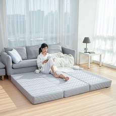 더릭스홈 3단 접이식 마약매트리스 6cm 10cm 15cm 원룸 바닥 단단한 수면매트 자취 접는 침대 매트릭스 토퍼