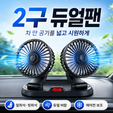 루미시에르 360도 차량용 선풍기 듀얼헤드 USB 자동차 뒷좌석 에어컨 보조 써큘레이터 각도조절 캠핑 차박 트럭 선풍기, 제트블랙DCF360 제트블랙DCF360