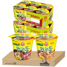 블루존 컵누들 얼큰쌀국수맛 37.8g (6입) +컵누들 김치쌀국수맛34.8g (6입)