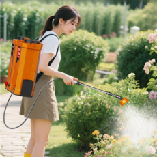 딜코코 농약분무기 20L 대용량 충전식 전동분무기 자동교반 배낭형 제초제 살포기, 오렌지+장시간형+배터리2개, 1개
