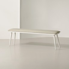 라로퍼니처 비너스 가죽 3인 벤치 식탁 의자 3인용 카페 인테리어 밴치