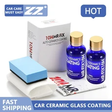 내차를 2개입 30ml 10시간 내스크래치 자동차 세라믹 유리 코팅 액상 소수성 페인트 관리 광택제 슈퍼 디테일링 코팅제 자동차 스타일링용 깨끗하게