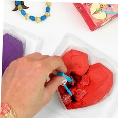 랜덤하트 보석발굴키트 팔찌 발굴 채굴 화석캐기 놀이 4개 세트, 본상품