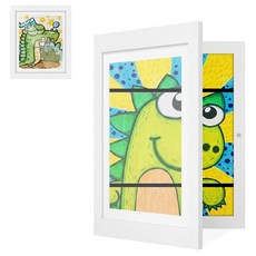 YGG 아이 그림 보관 액자, 1개, 화이트
