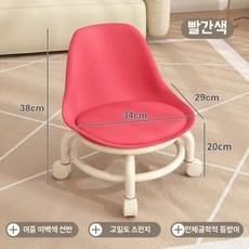 앉은뱅이 바퀴의자 도배 청소 걸레 무빙 이동식, 1개, G. 빨간색