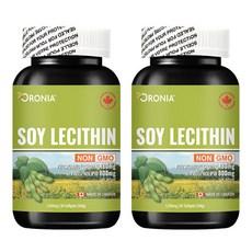 오로니아 대두 레시틴 인지질 포스파티딜콜린 1200mg, 90정, 2개