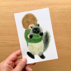 日本 4legs 插畫家明信片 [我們和貓 01]，貓咪主題，精美印刷，傳遞心意, 1個