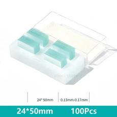 현미경 슬라이드 매우 투명한 빈 및 커버 - 광학 유리, 04 24x50mm100Pcs