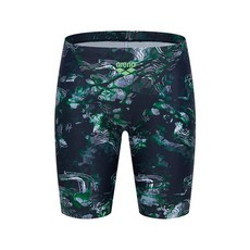 ❲백화점정품❳ 아레나 남성 실내 수영복 아쿠아맵 4부 A4FM1MF25BLK 강습 탄탄이