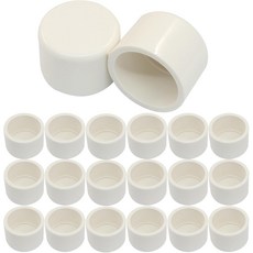 Litoexpe 20개 2인치 PVC 파이프 엔드 흰색 SCH40 가구 등급 커버 조립 DIY 정원 선반용 플러그 어댑터, 1/2 Inch, 20