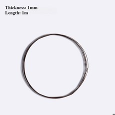 도자기 도구 가마 점토 발사 가능한 액세서리 보석 세라믹 와이어 고온 텅스텐 재사용, Thick 1mm 1M, 1개