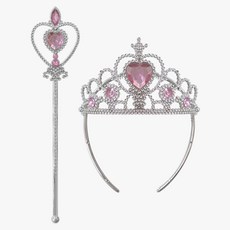 잘팔아스토어 생일 공주 요술봉 머리띠 왕관 세트 티아라 파티 생일파티 연말 샤워