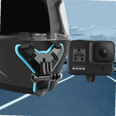 액션캠 장착 턱 브라켓 헬멧 부착 고프로 호환 오토바이 카메라 블랙박스 스트랩 오즈모, 본상품