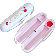 휴대용 인주케이스 도장집 스탬프보관 파우치, 핑크