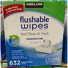 KIRKLAND SIGNATURE 科克蘭 濕式衛生紙 632張, 1個, 分購5小包價