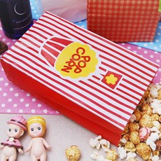 팝콘봉투 팝콘 W (소), 100개, 1세트