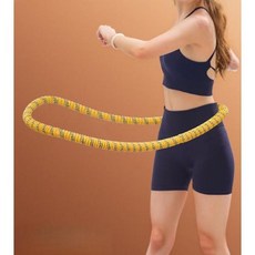 웨이트용품 훌라후프 복식 가중 허리 상하는 여아용 전용, 1개, 훌라후프 옐로우, 1.5kg