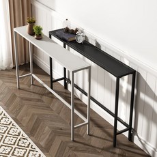 창가 폭좁은 테이블 베란다 책상 스탠드 보조 긴테이블 틈새 화이트 80X15X75