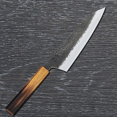 堺孝行 紅蓮 焰 劍型牛刀 青二鋼槌目黒打 堅木漆塗柄 高品質, 1個