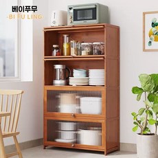 그릇장식장 수납장 틈새 부엌 서랍 팬트리장 유리 진열장 상부장 다이 주방용 단 찬장, 3단 70-(창홍 아크릴 도어)