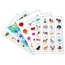 히브리어 학습 5 가지 과일/동물/색상/모양/문자 포스터 아기 학교 교실 라 A4