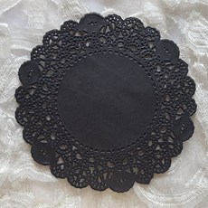 도일리페이퍼 4인치 초코 20매 원형 도일리 (지름 10.1cm 다크브라운), 1개