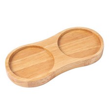 DeroTeno 소금 및 후추 밀 트레이 내부 지름 6cm/2.36인치 아카시아 나무 후추 그라인더 받침대 식탁 프로텍터 (후추 밀 및 소금 분쇄기는 포함되지 않음), DeroTeno 소금 및 후추 밀 트레이, 내부 지름