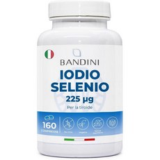이탈리아 반디니 BANDINI 요오드 + 셀레늄 225mcg, 4개, 160정