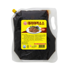 오뚜기 데리야끼소스 스파우트팩, 2kg, 3개