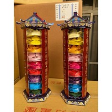 【大廣御】精緻往生九品九色蓮花塔 九品蓮花 立體蓮花塔 九色蓮花塔 往生蓮花 桌上型蓮花塔, 1個, 蓮花塔一對（2支）