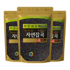 국산 찰흑미, 3개, 800g