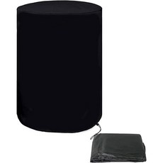 물 저장 배럴 커버 범용 레인 55 갤런 드럼 방수 테이프 전천후 보호, 1) Black 420D Material - 25Inc, 1개
