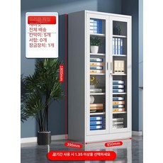 문서 캐비닛 철제 대형 회사 정리함 교무실 파일 서류 수납장 보관함 사무용 수납, 1.32mm, 유리 장식장 5칸