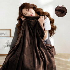 RichMagic 극세사 전기요 양면 플란넬 전기담요 히든포켓 수족냉증 발주머니 포함, 브라운, 130*180cm