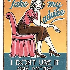 빈티지 메탈 사인 조언을 받아라 재미있는 홈바 침실 펍 클럽 벽장식, 1. aluminum sign