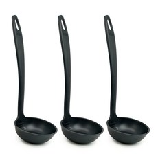 워니네 국산 폴리아미드 나일론 주방 국자 조리도구, 블랙, 3개