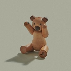 숲소리 목각인형 우드베어, 혼합 색상, 1개