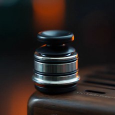 GAO工作室 陀螺芯 EDC 玩具配件 指環旋轉組件 指尖陀螺軸承, 黑銀, 1個