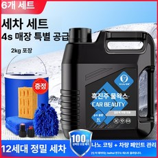 자동차 전용 고성능 세차제 - 고거품 세정제 세차 왁스 휠세정제 세차용품 휠클리너, 베스트셀러 스펀지 타월 장갑 물통, 1개