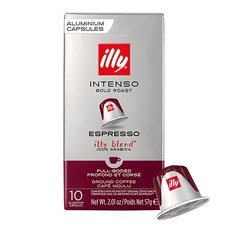 illy 意利 Nespresso咖啡機適用Bold Roast濃縮咖啡膠囊, 5.7g, 10顆, 1盒