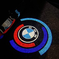 BMW 도어 웰컴라이트 차량용 도어 로고램프 1시리즈 2시리즈 3시리즈 4시리즈 5시리즈 7시리즈 X1 X3 X4 X5 X6 M3 M5 호환, 06-50주년 2개1세트, 3시리즈 4시리즈 5시리즈 6시리즈 7시리즈 X3 X4 X5 X6 X7 F10 G30 G20, BMW 50주년 기념 로고