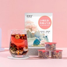 하이완 홍삼 장미 원기차 인삼 아교 용안 국화 혼합 침출차, 3개, 1개입, 1mg